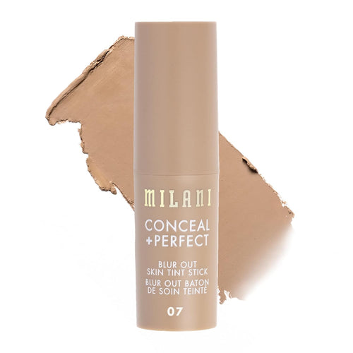 Milani Conceal + Perfect Blur Out Skin Tint Stick - Light to Medium Coverage Tinted Moisturizer Stick with Vitamin C & E - Soft Matte, Pore Blurring Natural Finish 07-Light Medium Neutral
