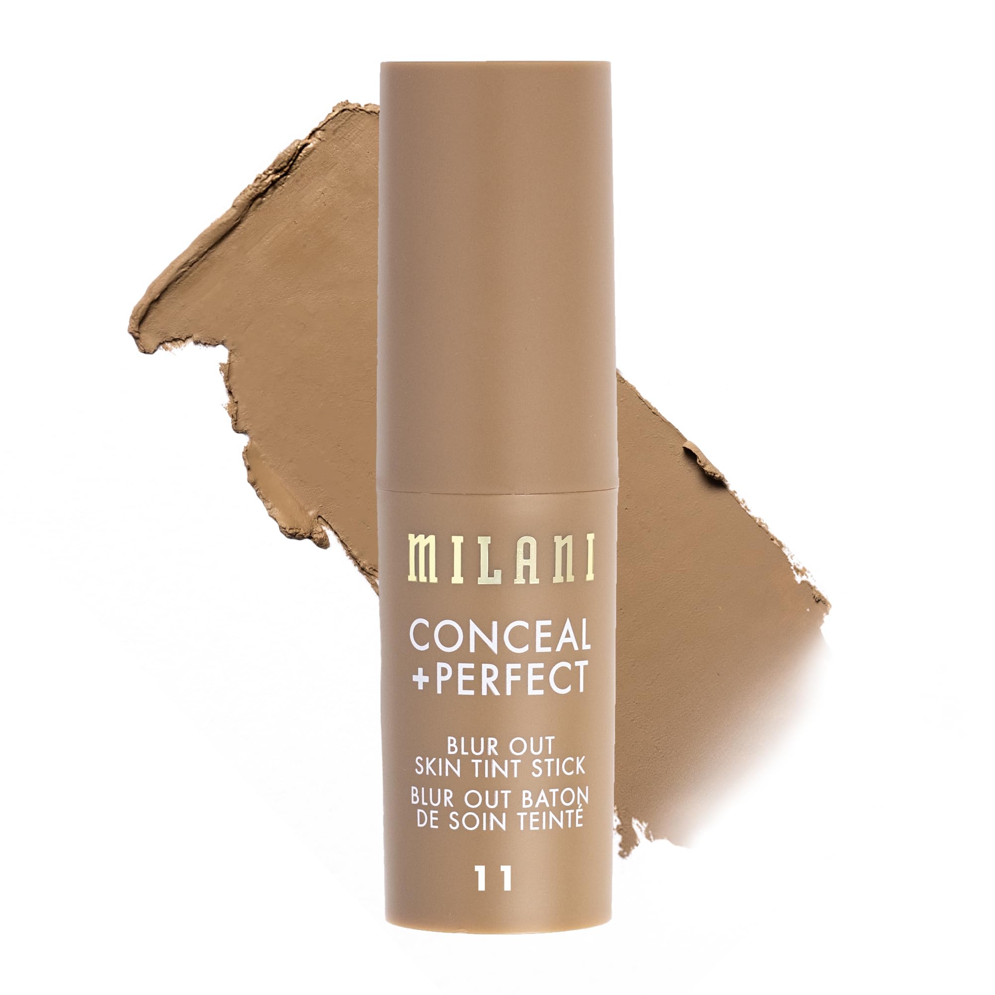 Milani Conceal + Perfect Blur Out Skin Tint Stick - Light to Medium Coverage Tinted Moisturizer Stick with Vitamin C & E - Soft Matte, Pore Blurring Natural Finish 07-Light Medium Neutral