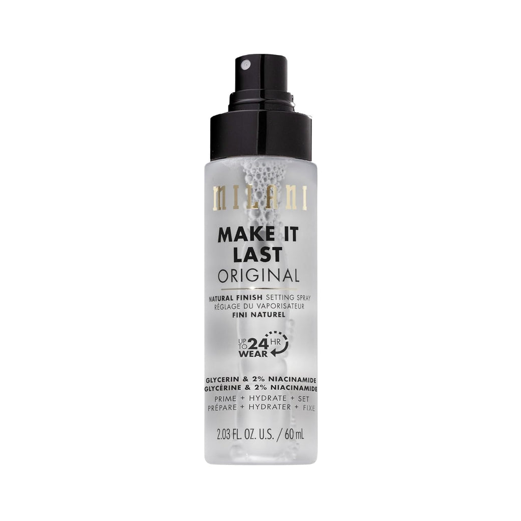 Milani Setting Spray + Primer, Make It Last Original - Natural Finish with Niacinamide for Hydration, Setting Spray for Makeup and Face Primer, 3-in-1 Prime + Hydrate + Set, 2.03 Fl. Oz