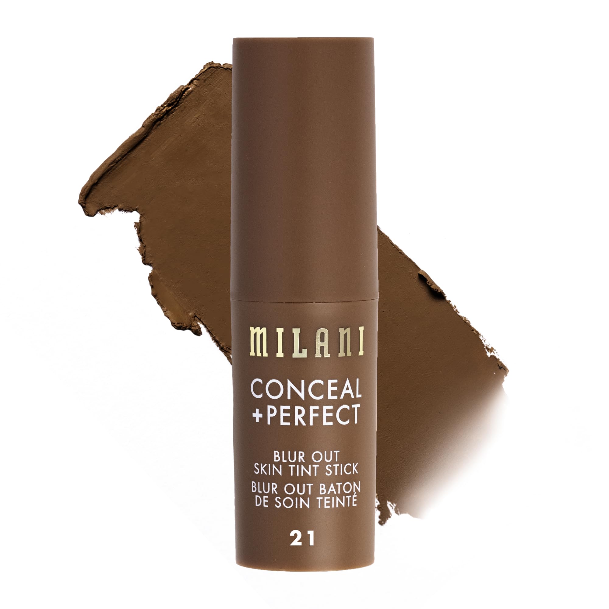 Milani Conceal + Perfect Blur Out Skin Tint Stick - Light to Medium Coverage Tinted Moisturizer Stick with Vitamin C & E - Soft Matte, Pore Blurring Natural Finish 07-Light Medium Neutral