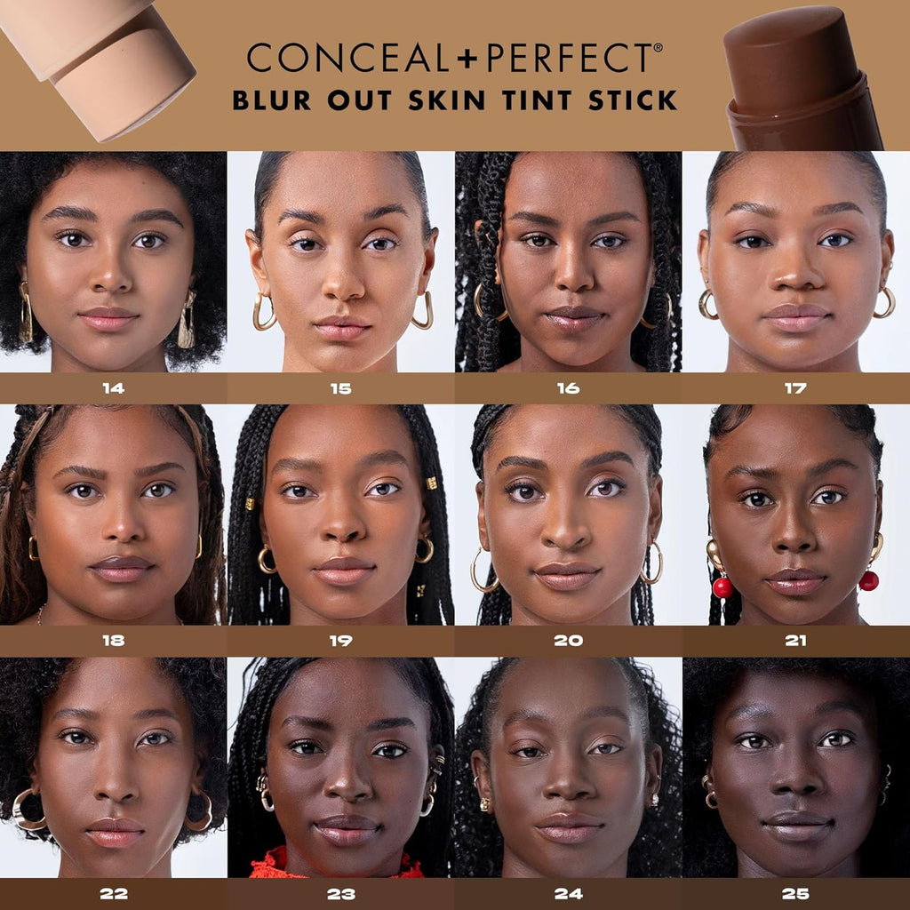 Milani Conceal + Perfect Blur Out Skin Tint Stick - Light to Medium Coverage Tinted Moisturizer Stick with Vitamin C & E - Soft Matte, Pore Blurring Natural Finish 07-Light Medium Neutral